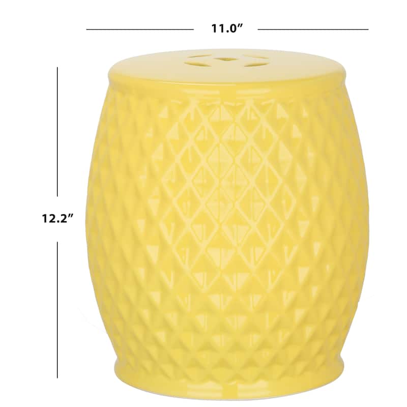 SAFAVIEH Kids Barbie Pink Harlequin Pink Petite Ceramic Decorative Garden Stool