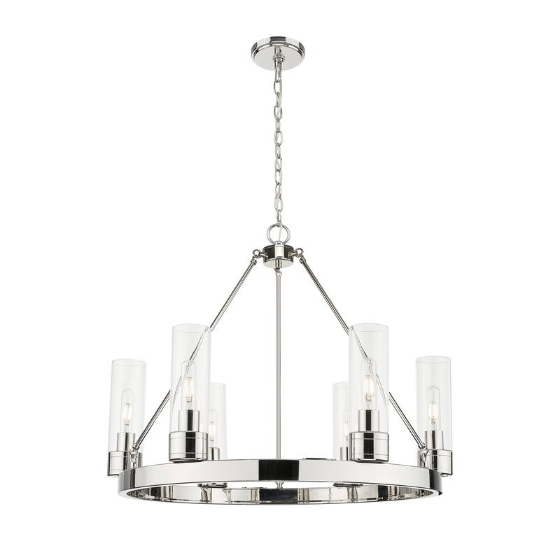 Innovations Lighting Downtown Urban - Boreas - 6 Light 29" Chandelier with 8" Shades