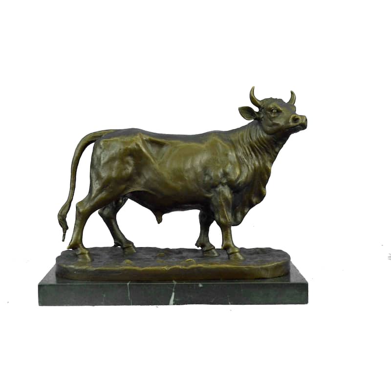 Isidore Bonheur Signed Stock Market Bull Cow Statue Hot Cast Figurine Figure Art
