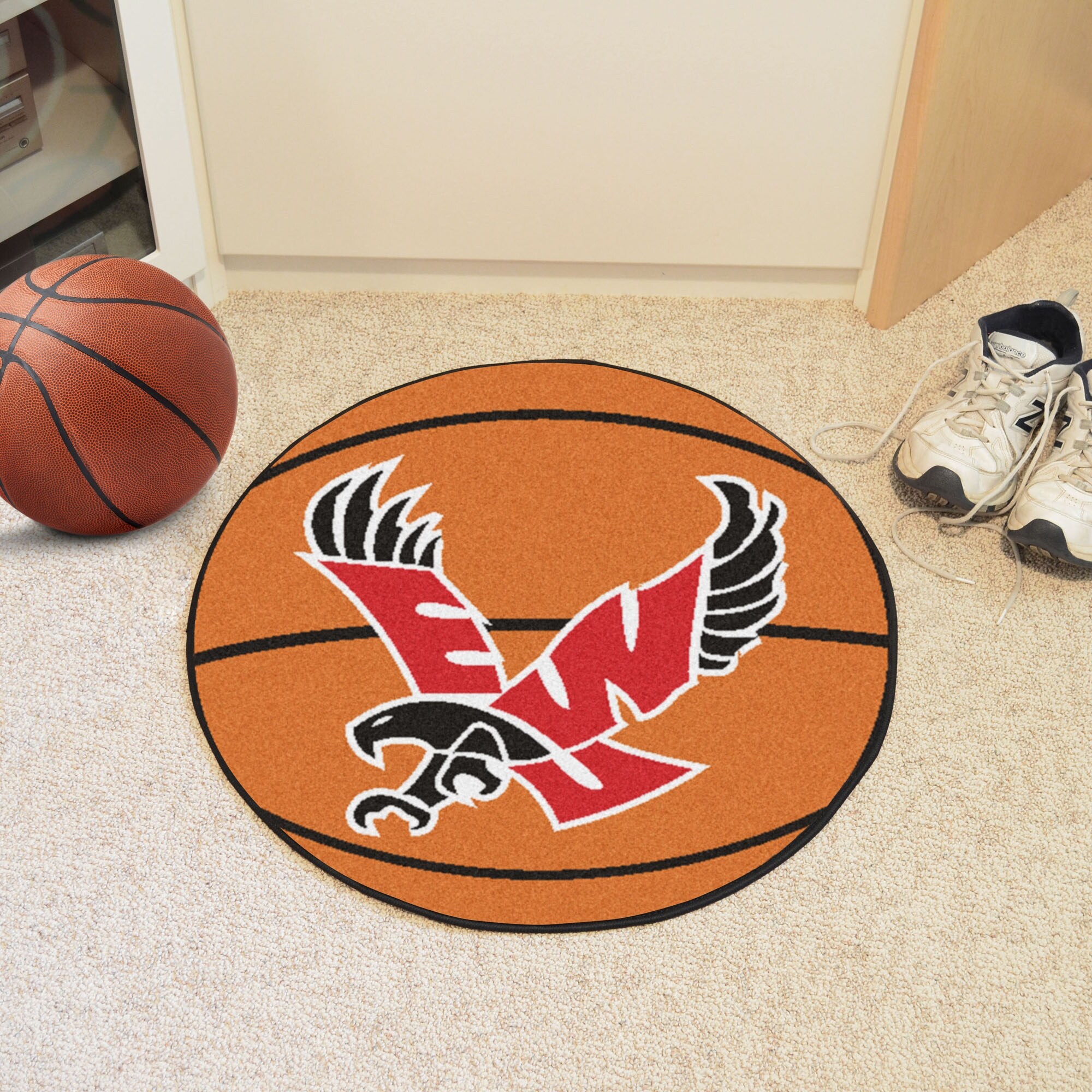 Shop Ncaa Eastern Washington University Eagles Basketball Shaped Mat Area Rug Overstock 22621506