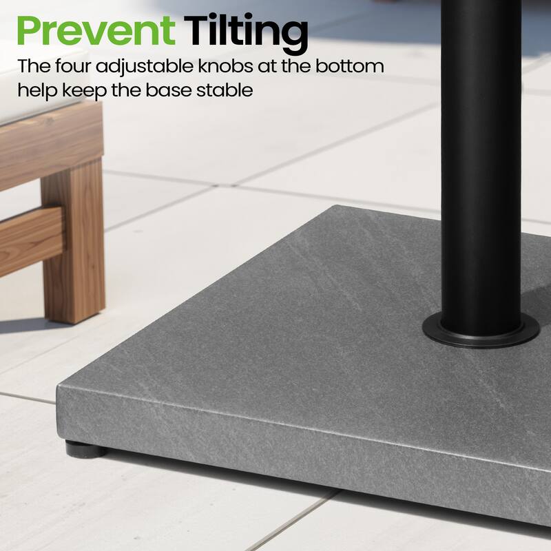 45LBS Outdoor Patio Square Concrete Market Umbrella Base Stand with Wheels