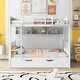 preview thumbnail 18 of 22, Full Over Full Bunk Bed with Twin Trundle and Bookshelf, Solid Pine Wood Frame, Separable Design, for Kids and Teens