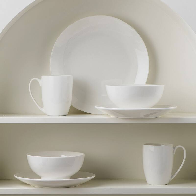 LOVECASA 16-Piece Porcelain Dinnerware Set (Service for 4)