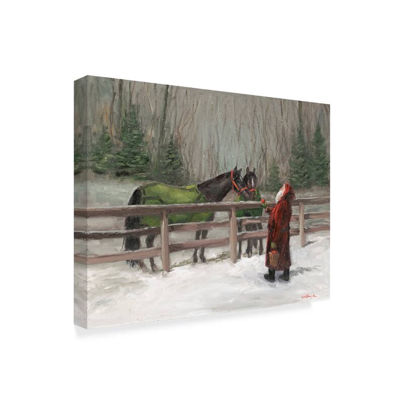 Mary Miller Veazie 'Santa With Horses' Canvas Art