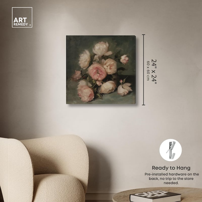 Roses in Shadow I Canvas by Art Remedy, Gallery Wrapped