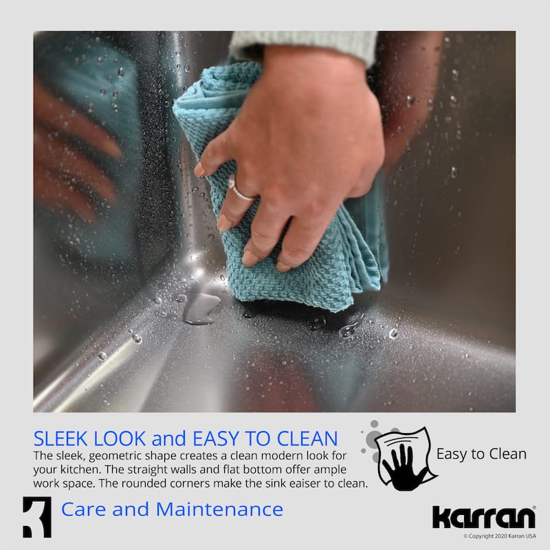 Karran Undermount Stainless Steel 31 in. Single Basin Kitchen Sink