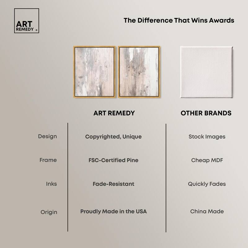 Striated Texture I Canvas Set of 2 by Art Remedy