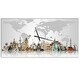preview thumbnail 2 of 6, Designart 'Famous Monuments Across World' Large Industrial Wall CLock
