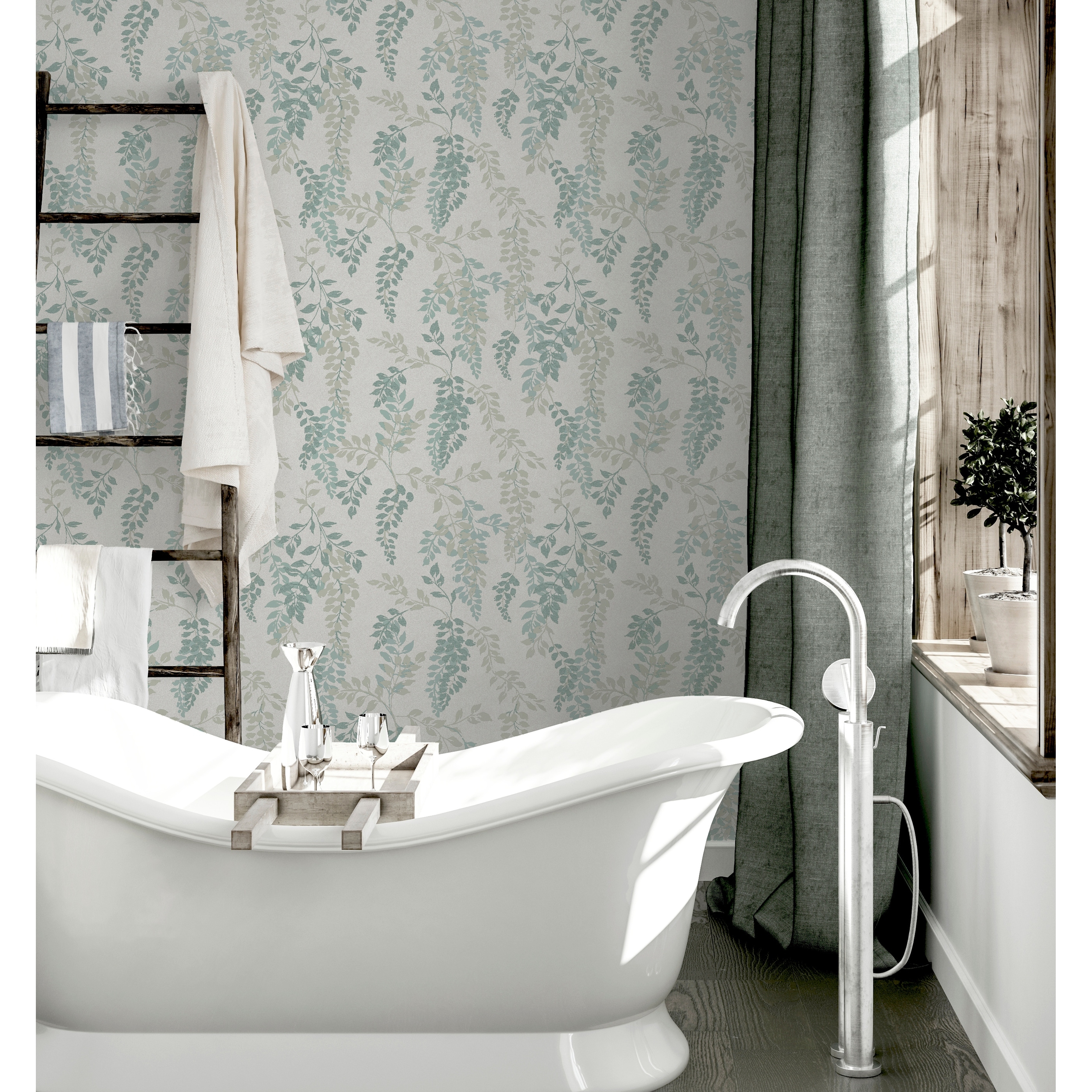 Arthouse Manami Green Wisteria Wallpaper