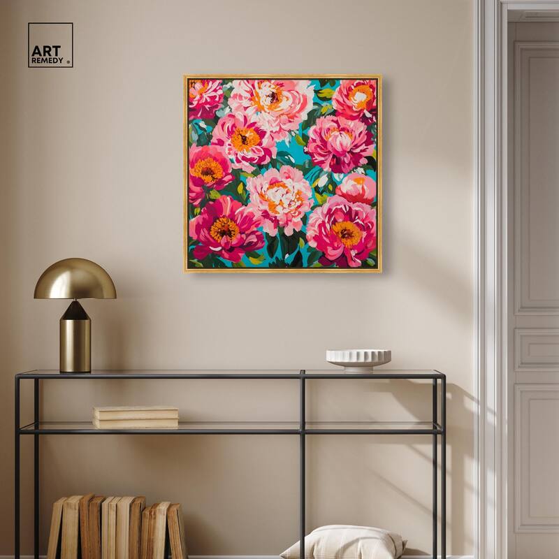 Maximalist Bloom Canvas by Art Remedy
