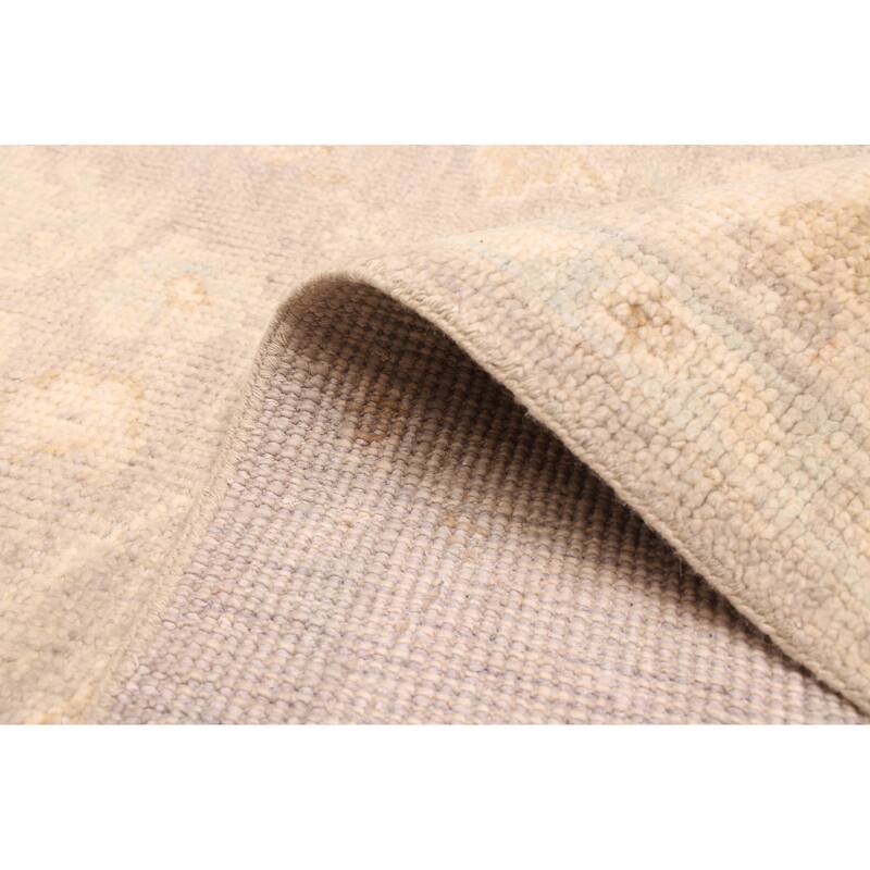 ECARPETGALLERY Hand-knotted Modern Oushak Grey Wool Rug - 7'8 x 9'11