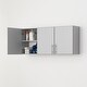 preview thumbnail 6 of 31, Prepac Elite 54 inch Wall Cabinet - 54 Inch Light Gray