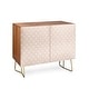 preview thumbnail 5 of 10, Deny Designs Pale Pink Bulbs Credenza (Birch or Walnut, 2 Leg Options)