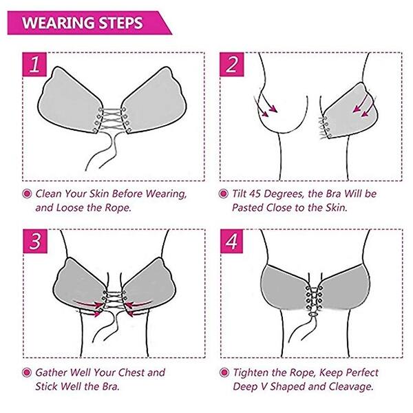 Shop Aedo Strapless Bra For Women Self Adhesive Invisible Nude