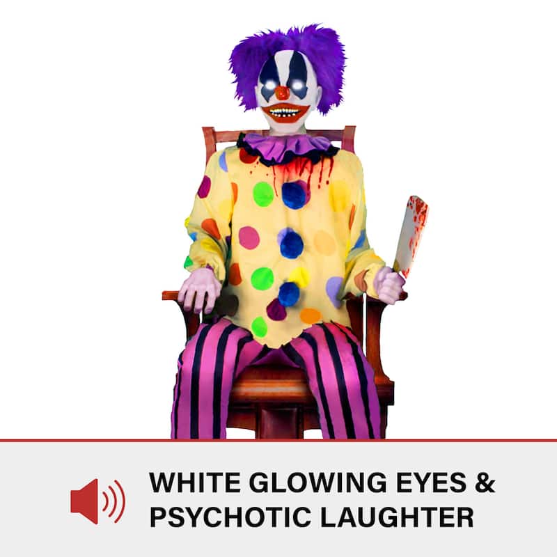 Motion-Activated Thrashing Clown with a Meat Cleaver by Tekky