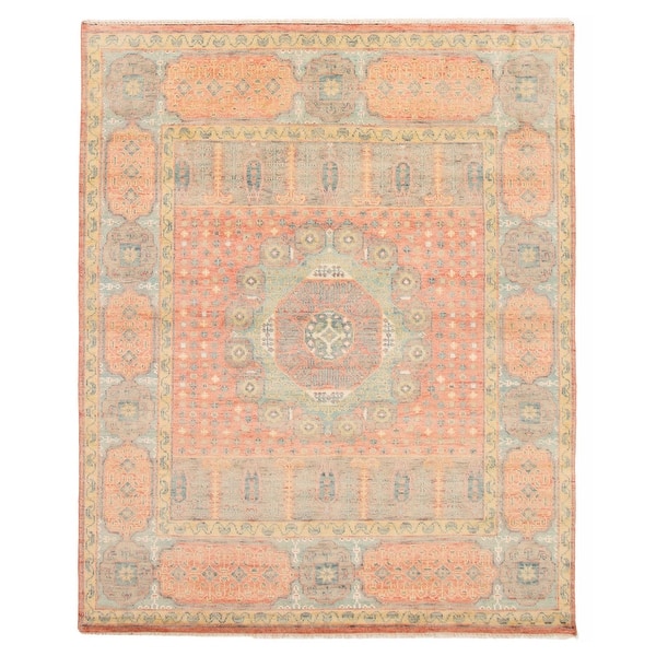 slide 2 of 9, ECARPETGALLERY Hand-knotted Jules Serapi Coral Wool Rug - 8'0 x 10'0 Coral - 8'0 x 10'0