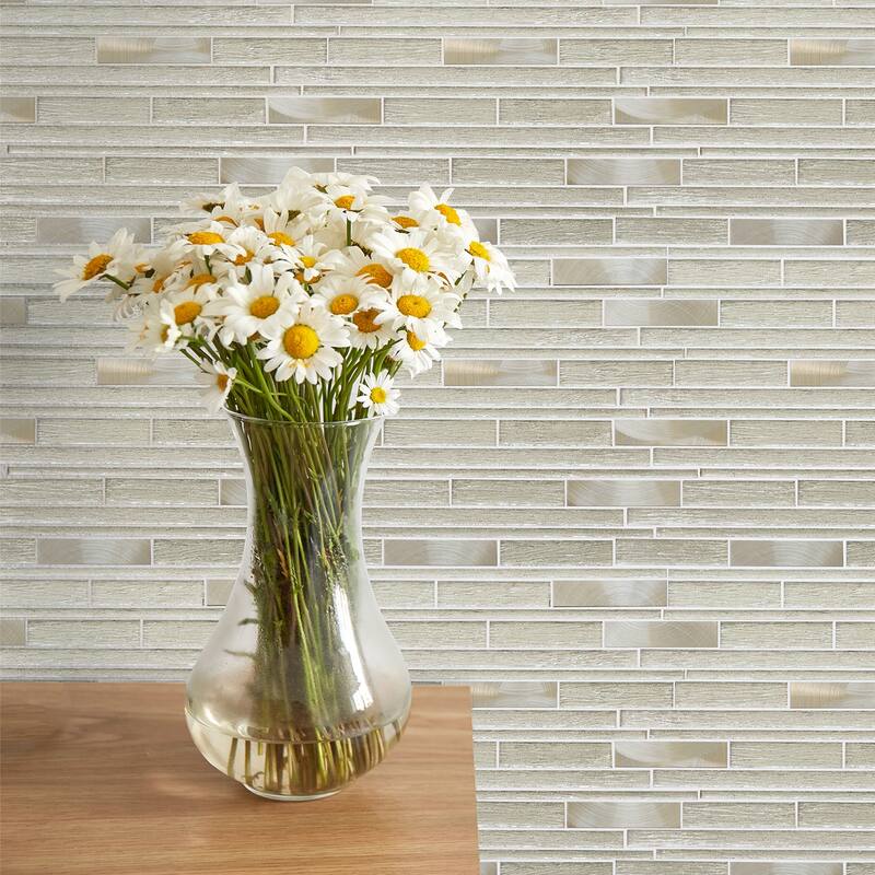 Altair Ardcarn Rectangular Laminated Glass Mosaic Mix Aluminum Wall Tile