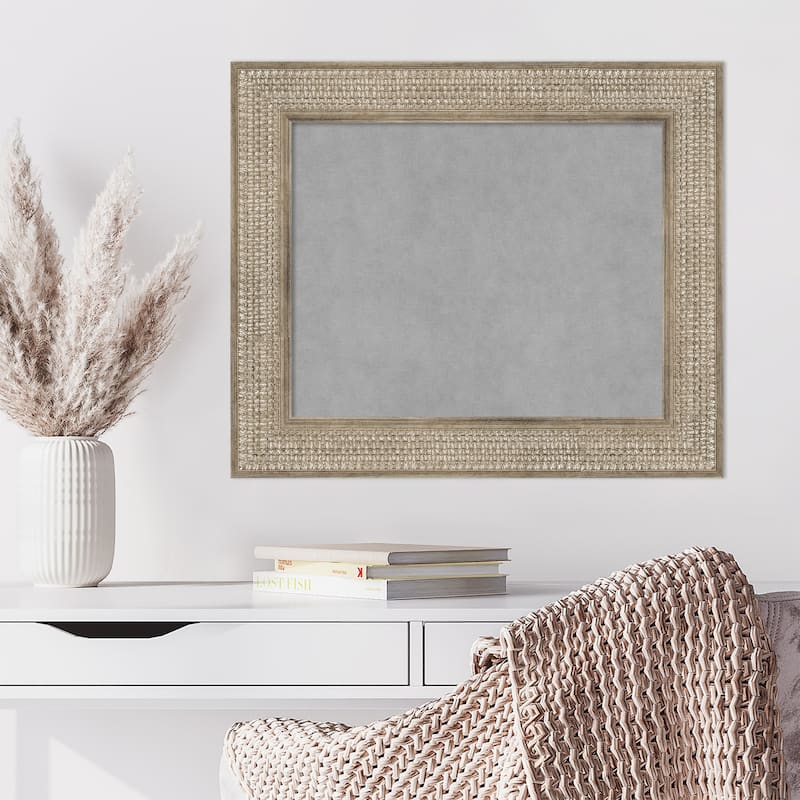 Amanti Art Trellis Silver Framed Magnetic Board
