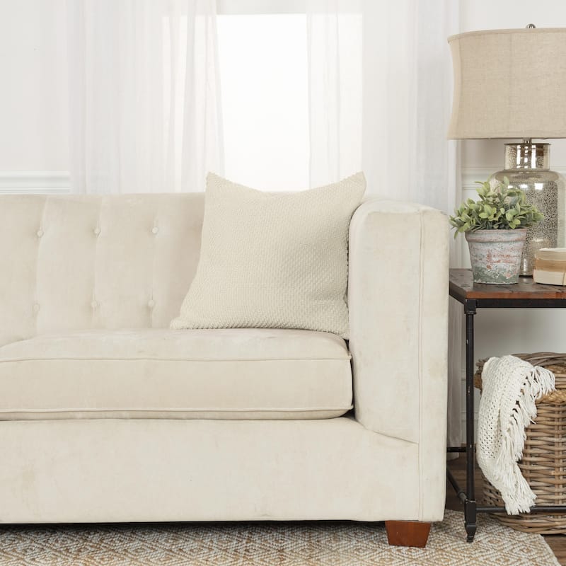 Rizzy Home Transitional Solid Light Texture Throw Pillow