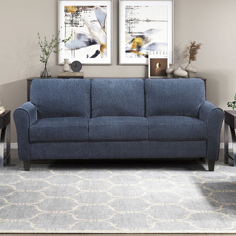 Diboll 80.5" Chenille Living Room Sofa - Wood Finish Exposed Feet
