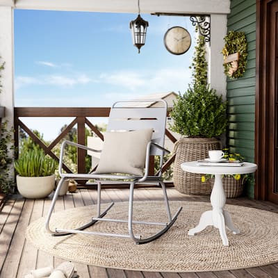 Crestlive Products Outdoor Metal Rocking Chair