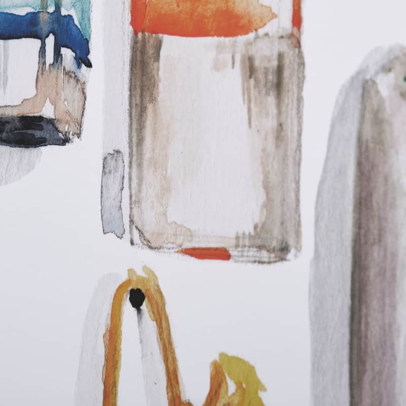 Watercolor Buoys I Framed Art Print
