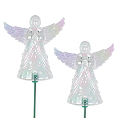 Exhart 2 Piece Angel WindyWing Garden Stakes, 4.5 by 30 Inches