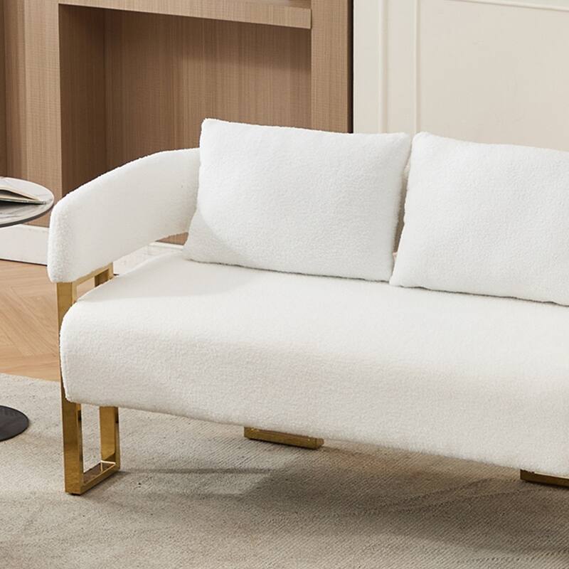 Modern decorative chair, living room side chair with gold metal legs, no wheels, suitable for dressing area