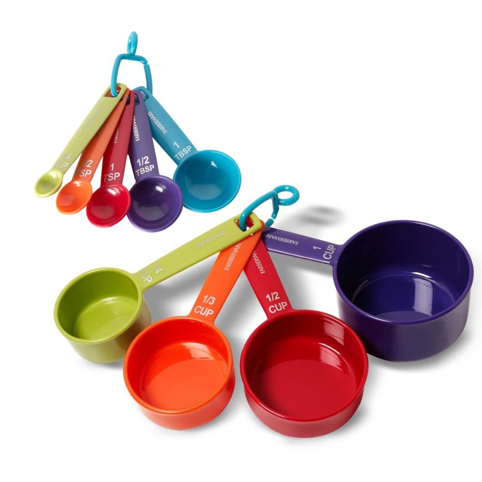 Farberware Color 9-Piece Plastic Measuring Cups and Spoons Set