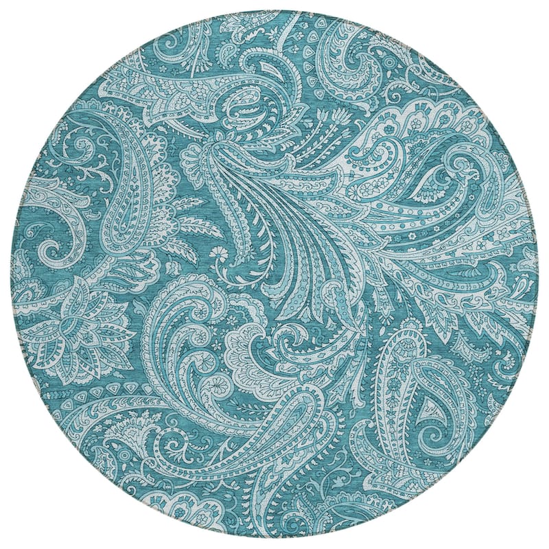 HomeRoots Paisley Transitional Rectangle Outdoor Rug
