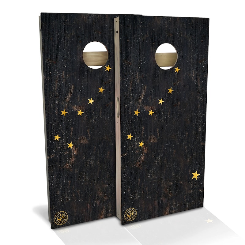 Alaska Flag Outdoor Cornhole Board Set - All-Weather 2x4 - NO Accessories