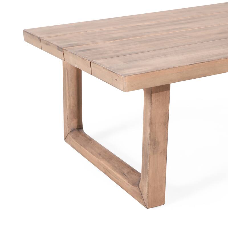 Stefan Outdoor Acacia Wood Chat Set by Christopher Knight Home