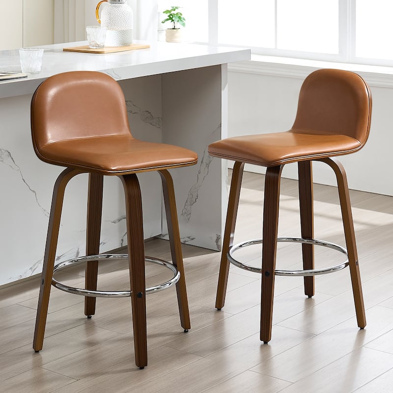 Upholstered Wood Swivel Bar Stools/ Counter Stool