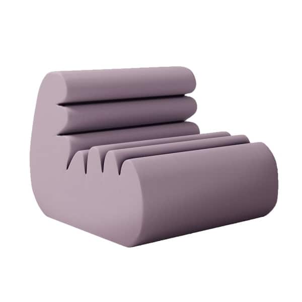 slide 2 of 10, WOWMAX Single Reading Foam Sofa Chair Lounger with Removable & Washable Cover Purple