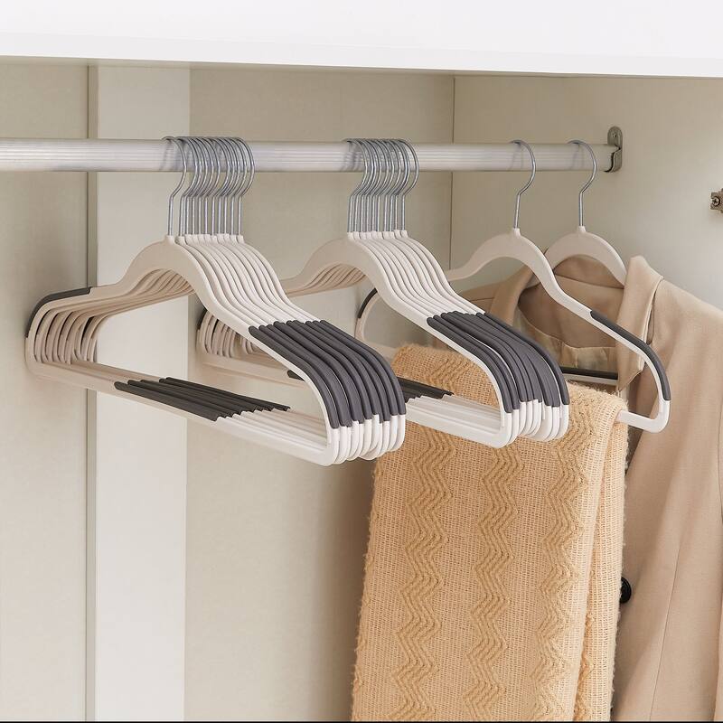 VECELO 100 Pcs Wet and Dry Adult Hangers Holds Up To 10 Lbs Clothes Hangers