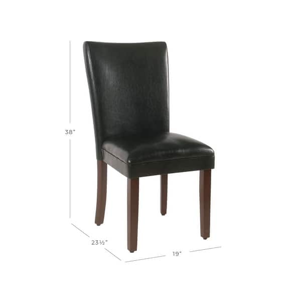 Shop Homepop Parsons Dining Chair Black Faux Leather Set Of 2 Overstock 20675064,Cute Cowgirl Outfits For Toddlers