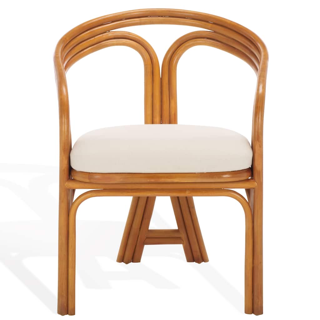 SAFAVIEH Couture Jennabrook Rattan Pole Accent Chair, Fully Assembled - 26"W x 26"D x 34"H