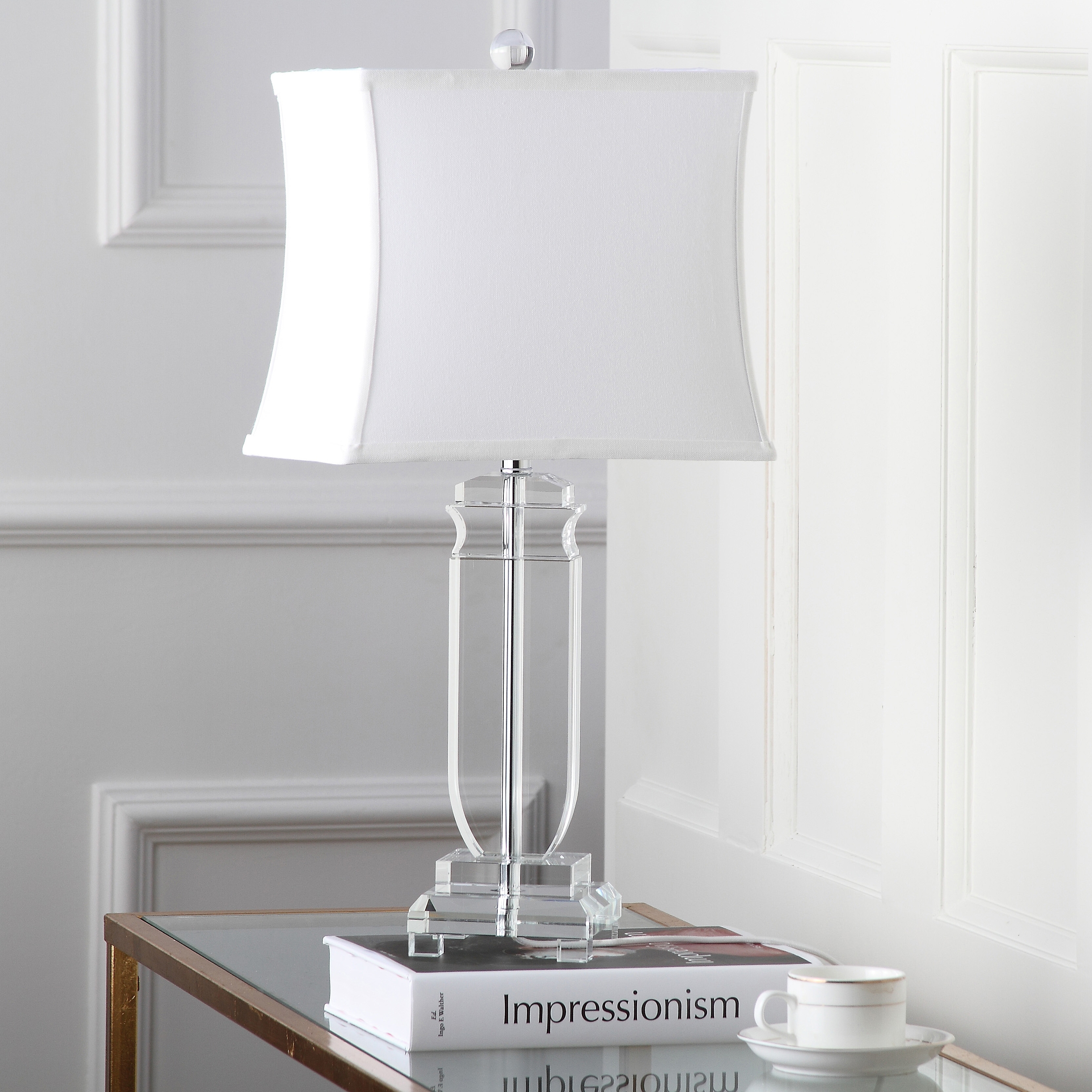 SAFAVIEH Lighting Latricia 25-inch Crystal Table Lamp (Set of 2) - 12" x 8" x 24" - 12Wx8Dx24H