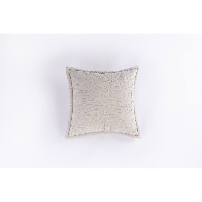 Cottage Home Cotton Tree Bark Abstract Pattern Throw Pillow - Ivory - 20 x 20 inches