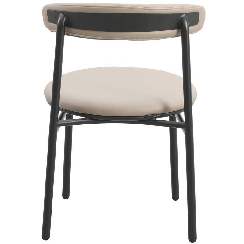 Lume Modern Dining Chair Upholstered in Polyester with Metal Legs Set of 4
