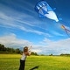 preview thumbnail 8 of 11, 3D Kite Huge Frameless Soft Parafoil Giant Dolphin Blue