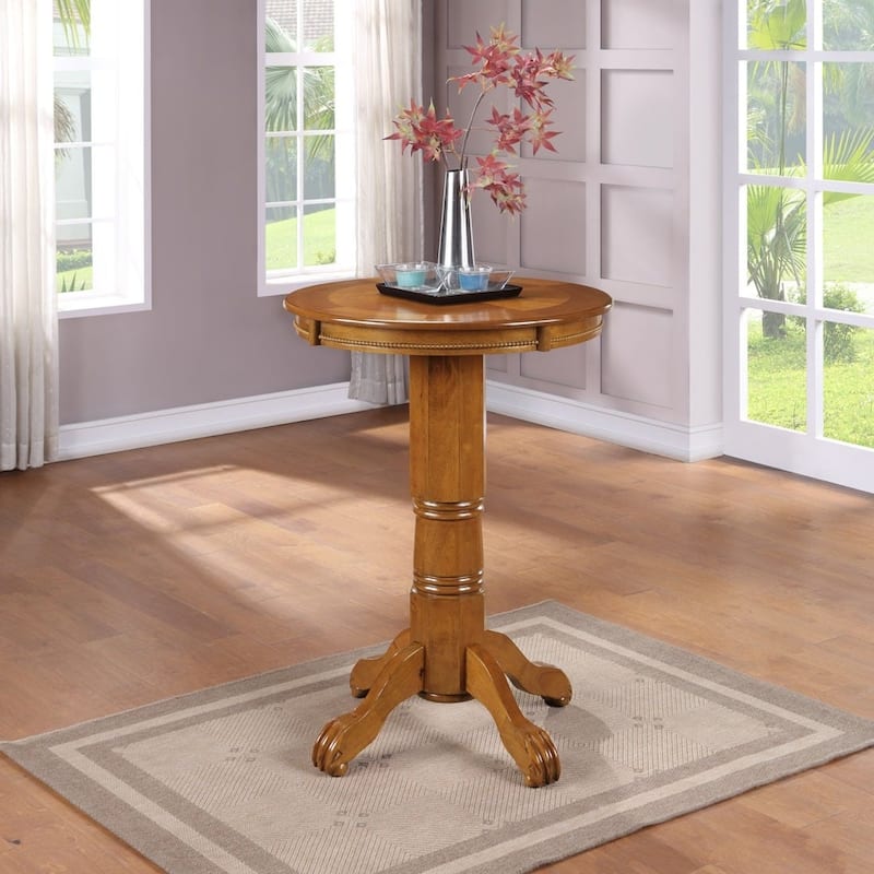 Florence 30-inch Round Wood Pub Table