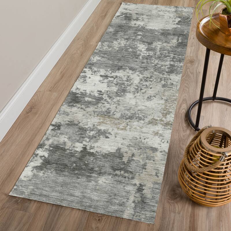 Machine Washable Indoor/ Outdoor Modern Jenna Chantille Rug
