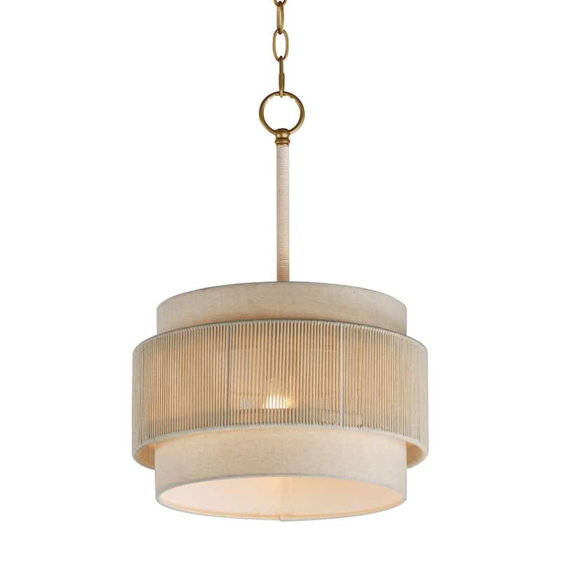 Maxim 12811OF Seacliff 14" 1 Light Wide Pendant - Natural Aged Brass