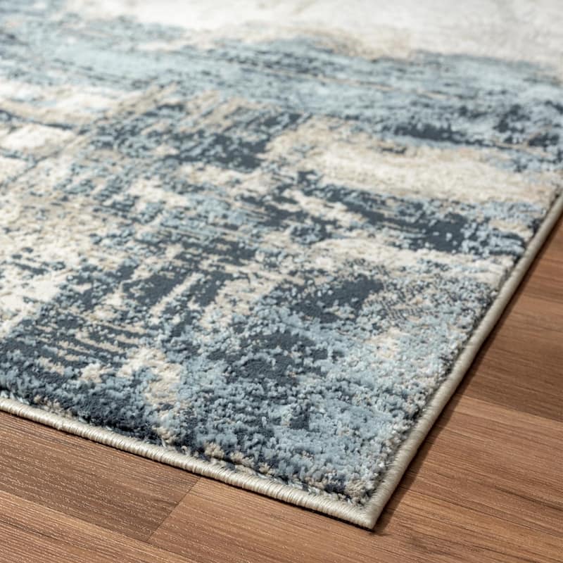 Luxe Weavers Soft Distressed Abstract Area Rug