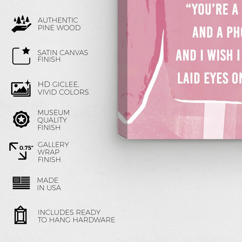 Wynwood Studio Prints Fashion and Glam Fake and a Phony Pink and Wall Art Canvas Print