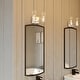 preview thumbnail 7 of 10, Park Ridge Bathroom Vanity Lighting Wall Fixture, Clear Glass Shade, Dimmable, LED Compatible, Over Mirror Mount Steel