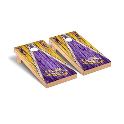 Louisiana State LSU Tigers Triangle Cornhole Board Set