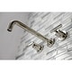 preview thumbnail 25 of 36, Manhattan 3-Hole Wall Mount Roman Tub Faucet in Brushed Brass