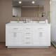 Option White / Giotto Quartz Top / Brushed Gold Hardware
